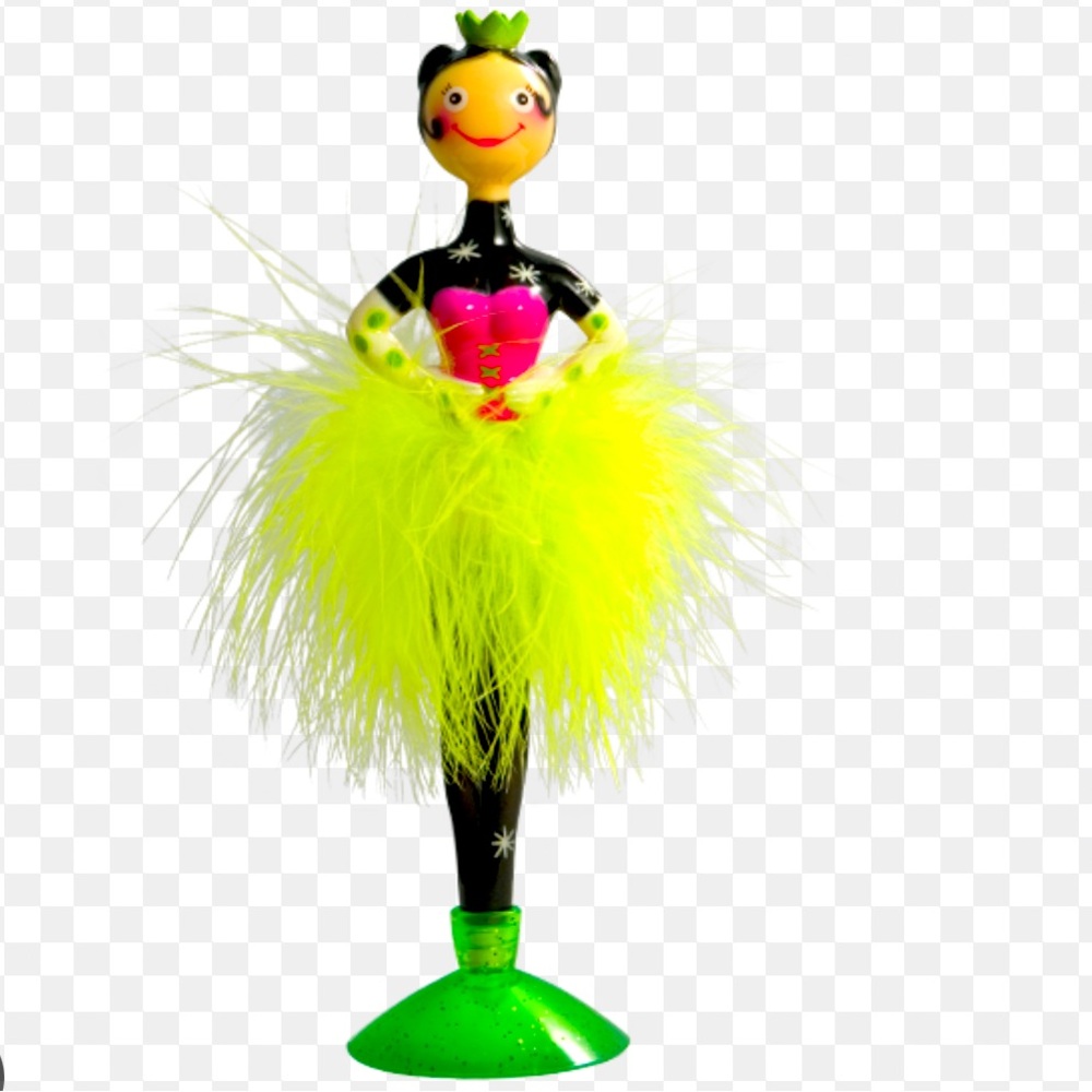 Colorful Feathered Pen with Character Top